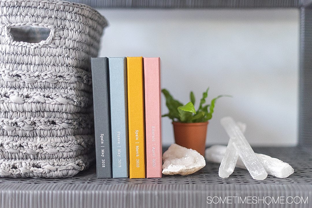 These premium quality photo books have minimal options to maximize your time and efficiency. We share the details on Sometimes Home. #photobooks #travelmemories #vacationphotos
